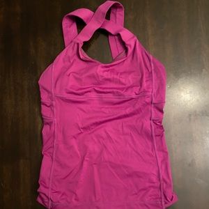 Magenta/ purple built in bra Lulu lemon tank top